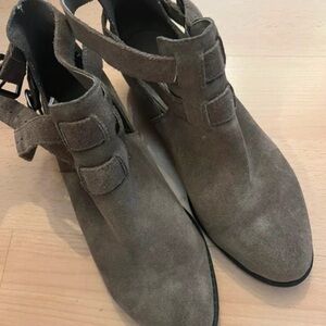 Topshop Taupe Suede Ankle Boots